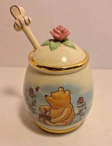 Lenox Clásico Winnie The Pooh Olla de Miel Cazo de Abeja Tapa de Rosa Tarro Disney 5.5" - Imagen 1 de 7