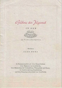 Berlin März 1948 Programm Bühne der Jugend in der Neuen Scala Weh‘ dem, der lügt - Bild 1 von 4