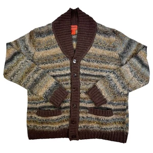 Missoni Cardigan Sweater Men’s XL Brown Wool Blend Designer Knit - Picture 1 of 7