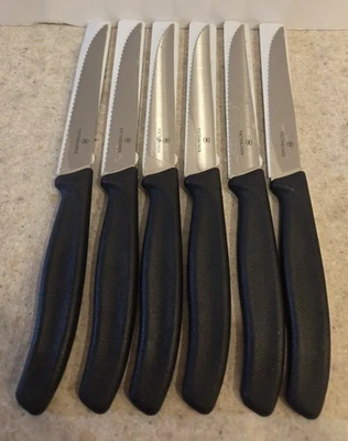 Victorinox Juego de 6 cuchillos para carne borde dentado hoja de 4,3 pulgadas 6,7233,20 ¡NUEVO JUEGO! Foto 1 de 2
