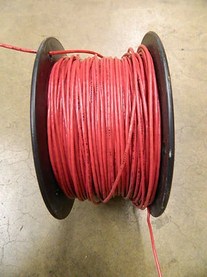 GENERAL CABLE 18GA 18 GAUGE RED STRANDED HOOK UP WIRE TFFN 600V VOLT 500FT 500' - Image 1 of 3