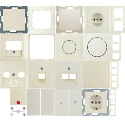 Berker S.1 weiß(Creme)/glänzend Steckdose/Z.Stk./Wippen/Rahmen usw. -wählbar - - Bild 1 von 2
