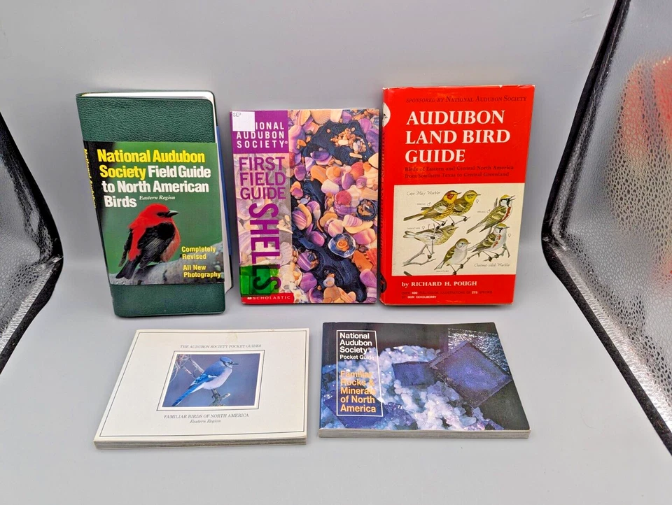 Audubon Nature Field Guides Lot of 5 Vintage Books Birds Rocks Minerals Shells - Image 1 of 4