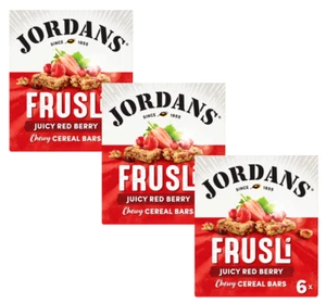 Jordans Frusli Juicy Red Berry Cereal Breakfast Bars 6x30g Pack of 3 (18 Bars) - Picture 1 of 2