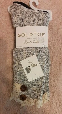 Gold Toe 两双装组合靴袜适合鞋码 6-9 — 第 1/4 张图片