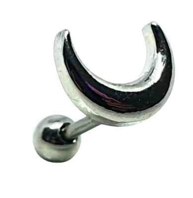 Moon Tagus Labret Stud Bar 16 g (1,2 mm) 316 L acciaio mezzaluna sfera pagana... - Immagine 1 di 4
