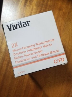 Teleconvertidor Vivitar 2x de enfoque macro para Canon FD NUEVO EN CAJA                         Foto 1 de 4