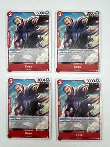 OP04-006 KOZA ONE PIECE Juego de Cartas Kingdoms of Intrigue 4x Juego UC INGLÉS CASI NUEVO - Imagen 1 de 1