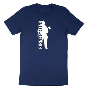 Feuerwehr Shirt Feuerwehrmann Silhouette Tee lustig coole Grafik T-Shirt Feuerwehrmann Geschenk - Bild 1 von 24