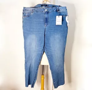 NUEVO Pantalones de mezclilla Tahari Olivia para mujer talla grande 24W rayón azul nuevos con etiquetas - Imagen 1 de 6