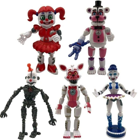5pcs SET FNAF Five Nights at Freddy's Sister Location Action Figures Xmas Toy Cover
