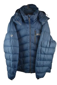North Ridge Mens Blue Padded Goose Down Puffer Jacket Size XL Hooded outdoors - Picture 1 of 9