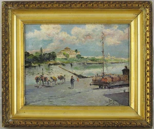 Manuel Garcia Y Rodríguez (1863-1925) Spanish Impressionist Oil Guadalquivir - Picture 1 of 4