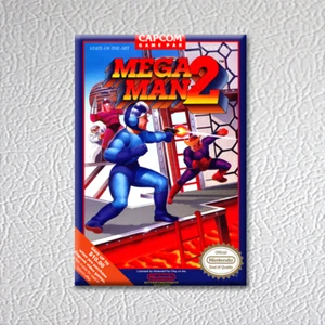 NES - Mega Man 2 (NEW High Quality Box Art FRIDGE MAGNET) - Picture 1 of 2