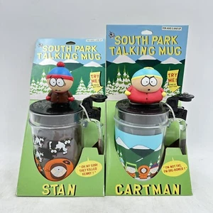 South Park Talking Mug Stan & Cartman 1998 Comedy Central New Old Stock Vintage - Picture 1 of 14