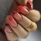 Leopard False Nails French Nail Tips Fashion Fake Nails For Salon