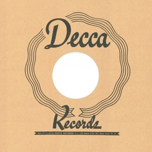 10" (78rpm) Decca BigBoppa Reproduction Company Record Sleeves (5 Pack) - Imagen 1 de 1