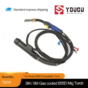 YOUCU 1pcs For Binzel Type 3m/5m 605D Water Cooled Mig Welding Torch Gun - Picture 1 of 8