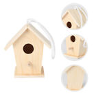 Artificial Birds House Bark Prevention Home Decor Wooden Child
