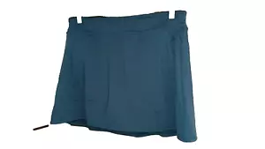 Lands End Chlorine Resistant Tummy Control Swim Skort Skirt Size 8 Blue Teal - Picture 1 of 13