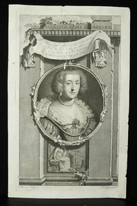 Philip Van Gunst (1685-1732) Elizabeth Queen Bohemian Austria Towards 1700 - Picture 1 of 4