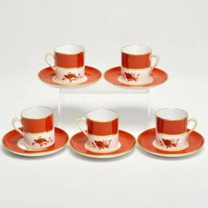 Spode Copeland Demitasse Tassen und Untertassen für Tiffany und Co Vintage 5er Set - Bild 1 von 9