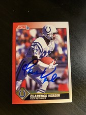 1991 Score Football AUTOGRAPH Card CLARENCE VERDIN
