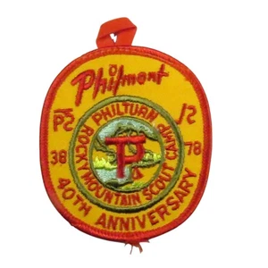 Philmont Scout Ranch Rocky Mountain Scout Camp 40th Anniv. Patch RED Bdr (NK583) - Picture 1 of 2