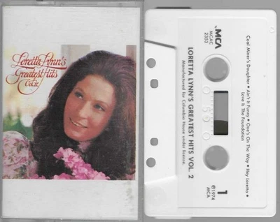 Loretta Lynn Greatest Hits Vol. 2 (Cassette, 1974 MCA) VG-VG+ - Image 1 of 3