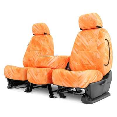 For GMC Sierra 2500 HD 01-06 Seat Cover Realtree Fishing 1st Row Camo Orange - Image 1 of 4