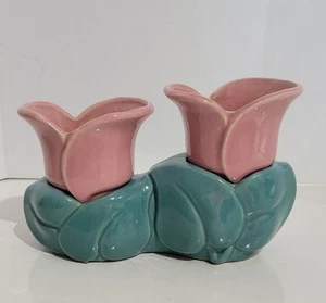 Vintage Brush Pottery Double Tulip Planter #670 - Picture 1 of 8
