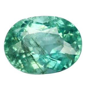 1.39 Ct Romantic Perfect Oval 7.4 x 5.5 MM 100% Natural Neon Blue Brazil Apatite - Picture 1 of 5