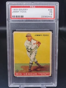 1933 Goudey Jimmy Foxx Philadelphia Athletics 29 PSA 1.5 - Picture 1 of 2