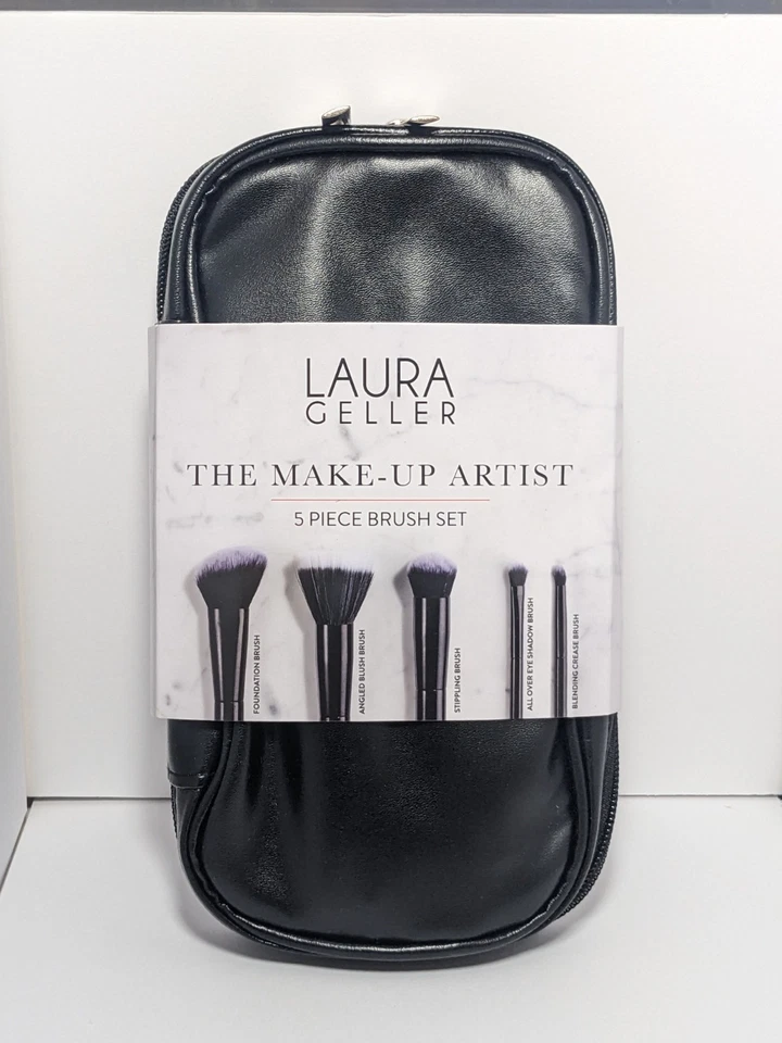 Juego de 5 cepillos Laura Geller con bolsa de cuero sintético - NUEVO Foto 1 de 2