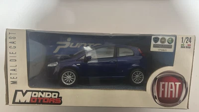 Mondo Motors Metal Die Cast Fiat Punto 1:24 - Blu - Spedizione Gratuita - Immagine 1 di 4