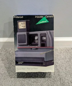 Macchina fotografica Polaroid Impulse istantaneo grigia pop up flash 600 pellicola nuova sigillata vintage - Foto 1 di 7