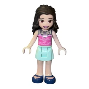 LEGO Friends Minifigura EMMA frnd309 Rosa Oscuro Camisa Collar Del Conjunto # 41379 - Imagen 1 de 2