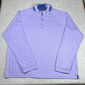 Pullover Johnnie O 1/4 Cremallera Para Hombres XL Púrpura Rendimiento UPF 50 Elastizado Ligero - Imagen 1 de 10