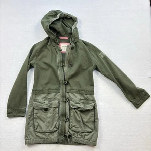 Abercrombie Niños Chaqueta Niñas 10 Pequeña Verde Con Capucha Cremallera Completa Abrigo Carga Militar - Imagen 1 de 14