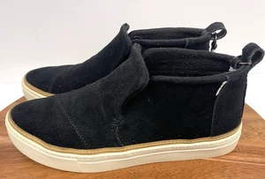 Toms Paxton Casual Comfort Black Suede Sneaker Shoes Women's Size 10 W - Picture 1 of 14
