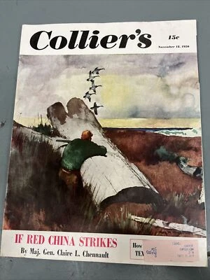 Collier's Magazine - Nov. 18, 1950 - Roy M. Mason Classic Duck Hunter Cover - Image 1 of 4
