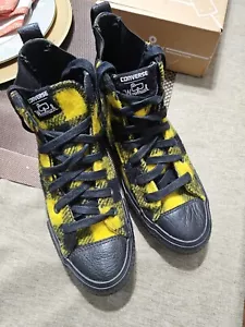 Converse X Woolrich Black/Yellow Plaid Chuck Taylor 8M Hi Top  - Picture 1 of 5