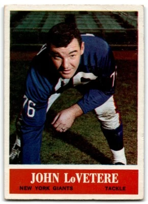 1964 Philadelphia John LoVetere Rookie New York Giants #120 - Image 1 of 2