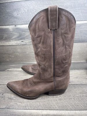 Botas de Vaquero RUDEL Western Marrón Gamuza Texas Estilo Catalán Botas Talla 8.5 E Foto 1 de 4