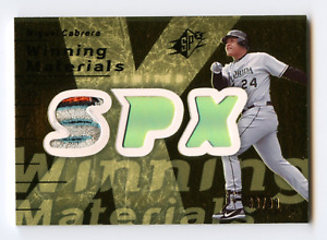 Miguel Cabrera 2007 SPx Winning Materials GOLD Game Used PATCH SP/99 SICK SWATCH