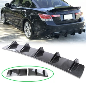 Difusor parachoques labio trasero tiburón 10 aleta alerón ala carbono para Honda Accord cupé - Imagen 1 de 13