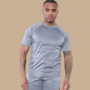 Mens T Shirt Short Set Cotton Short Sleeve Drawstring Summer Casual Tracksuit - Picture 1 of 6