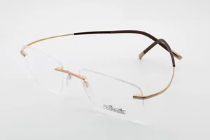 Monturas de gafas rectangulares Silhouette 7581 6050 Titan Art unisex terracota 52 mm - Imagen 1 de 10