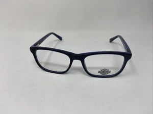 HARLEY DAVIDSON HD0135T 090 BLACK BLUE 49/16/130 FLEX HINGE EYEGLASSES SP88 - Picture 1 of 9
