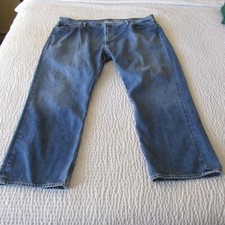 Polo Ralph Lauren Mens 100% Cotton Solid Blue Straight Jeans 48B X 30 Excellent